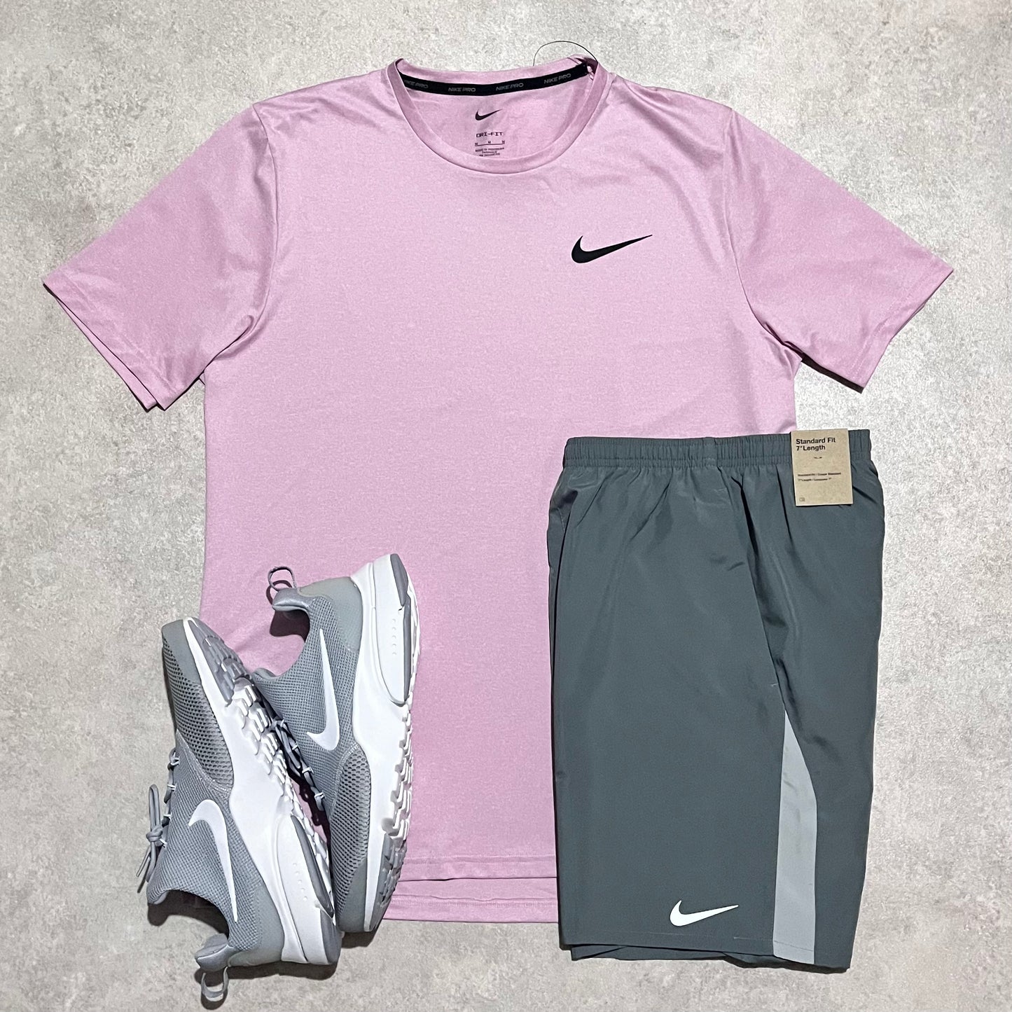 Nike Pink Foam Dri-Fit Set